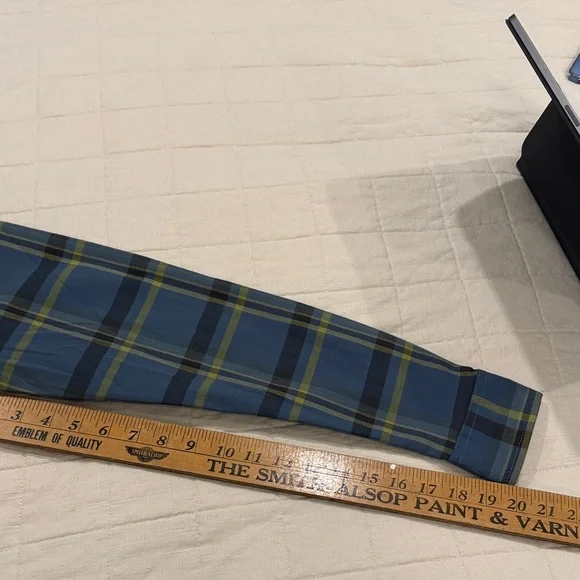 Mountain Hardwear Men's Blue and Yellow Plaid Shirt - Picture 4 of 8